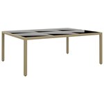 vidaXL Ensemble à manger de jardin 11Pièces Résine tressée Beige