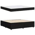 vidaXL Cadre de lit avec matelas Noir 200 x 200 cm tissu