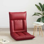 vidaXL Fauteuil de sol ajustable Bordeaux Simili cuir