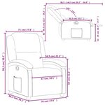 vidaXL Fauteuil inclinable gris cuir véritable