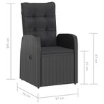 vidaXL Ensemble à manger d'extérieur 9Pièces coussins résine tressée noir