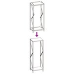 vidaXL Portant de bois chauffage noir 34x25x100 cm