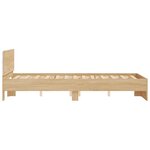vidaXL Cadre de lit avec tête de lit et LED chêne sonoma 120x190 cm