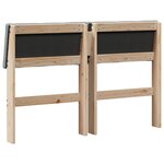 vidaXL Tête de lit capitonnée Gris clair 120 cm Pin massif