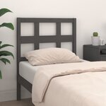 vidaXL Tête de lit Gris 95 5x4x100 cm Bois massif de pin