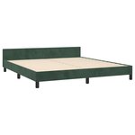 vidaXL Cadre de lit sans matelas vert foncé velours