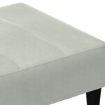 vidaXL Repose-pied gris clair 77x55x31 cm velours