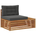 vidaXL 8 pc Ensemble de canapés d'extérieur Naturel et Anthracite