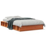 vidaXL Cadre de lit sans matelas cire marron 90x190 cm bois pin massif