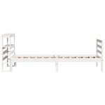 vidaXL Cadre de lit sans matelas blanc 90x190 cm bois de pin massif