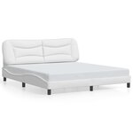 vidaXL Cadre de lit avec LED sans matelas blanc 180x200 cm