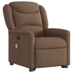 vidaXL Fauteuil de massage inclinable Marron Tissu
