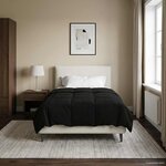 vidaXL Couette d'été 135 x 220 cm Été Microfibre (100  polyester) Noir