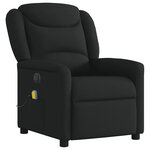 vidaXL Fauteuil de massage inclinable électrique Noir Tissu