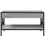 vidaXL Table basse avec LED infini sonoma gris 70x50x38 cm