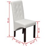 vidaXL Chaises à manger lot de 6 blanc similicuir