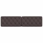 vidaXL Coussin de tête de lit marron foncé 200 cm tissu