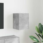 vidaXL Meuble TV mural Béton 30 x 31 x 40 cm Bois d'ingénierie