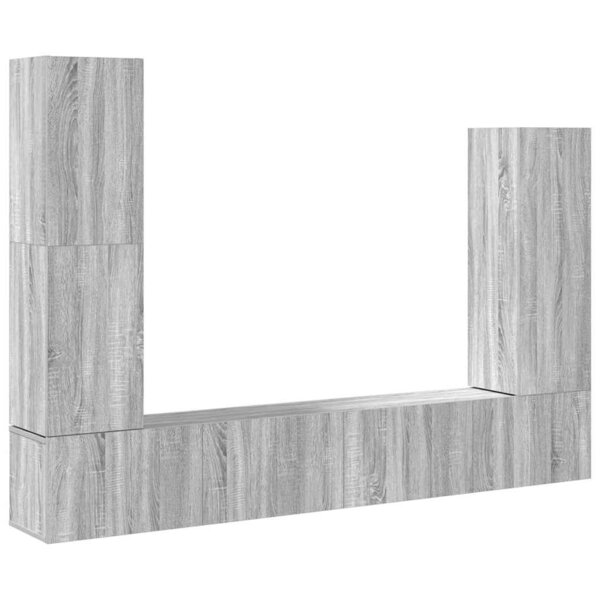 vidaXL Ensemble de meubles TV 4 Pièces Sonoma gris Bois d'ingénierie