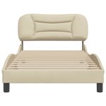 vidaXL Cadre de lit sans matelas Hvar crème 100x200 cm tissu
