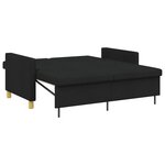 vidaXL Canapé-lit escamotable Noir Tissu