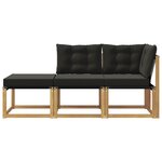 vidaXL 3 pc Unité de canapé sectionnel Blanc