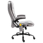 Chaise fauteuil siège de bureau informatique étude de massage clair similicuir daim gris 02_0024008