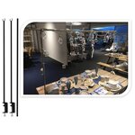 ProGarden Tige de table décorative avec pince de table Métal Noir