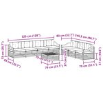 vidaXL Ensemble de canapés d'extérieur 8 pc Naturel et Beige