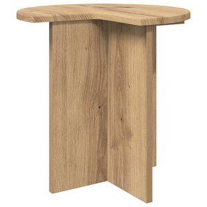 vidaXL Table d'appoint Chêne artisanal Ø 39 x 38 cm Bois d'ingénierie