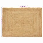vidaXL Tapis Beige 120 x 170 cm Jute