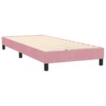 vidaXL Sommier à lattes de lit avec matelas rose 100x220 cm velours