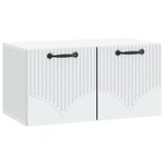 vidaXL Meuble TV mural Blanc 59 5 x 31 x 30 cm Bois d'ingénierie