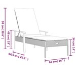 vidaXL Chaise longue avec coussin gris résine tressée