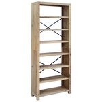 vidaXL Bibliothèque 7 niveaux 80x30x200 cm Bois solide d'acacia