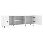 vidaXL Meuble TV blanc 150x30x50 cm bois d'ingénierie