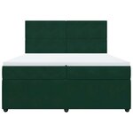 vidaXL Sommier à lattes de lit et matelas Vert foncé 200x200cm Velours
