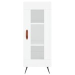 vidaXL Buffet haut Blanc brillant 34 5x34x180 cm Bois d'ingénierie