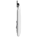 vidaXL Tête de lit suspendue Blanc Tissu