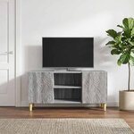 vidaXL Meuble TV 102 x 34 5 x 50 cm Sonoma gris Bois d'ingénierie