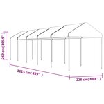vidaXL Belvédère avec toit blanc 11 15x2 28x2 69 m polyéthylène