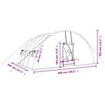 vidaXL Serre avec cadre en acier vert 24 m² 6x4x2 85 m