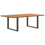 vidaXL Table à manger marron clair bois de chêne massif rectangulaire