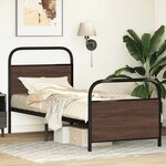 vidaXL Cadre de lit sans matelas 80x200cm chêne marron bois ingénierie