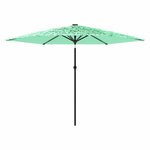 vidaXL Parasol de jardin avec mât en acier vert 288x288x225 cm