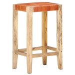 vidaXL Tabourets de bar lot de 2 marron cuir véritable 75 cm