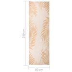vidaXL Tapis à tissage plat d'extérieur 80x250 cm Motif de feuille