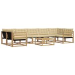 vidaXL Ensemble de canapés d'extérieur 8 pc Blanc et Beige