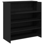 vidaXL Bureau de réception chêne noir 100x50x103 5cm bois d'ingénierie
