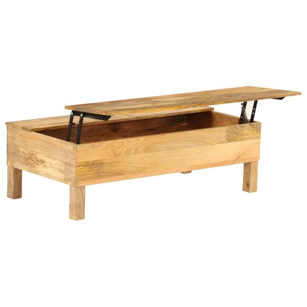 vidaXL Table basse Bois de manguier massif 110x55x35 cm